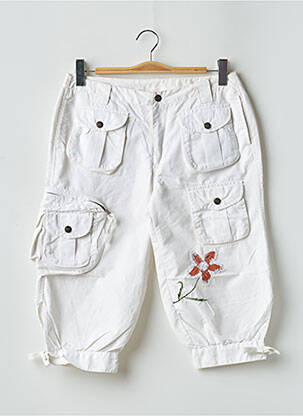 Pantalon trei sferturi alb TEDDY SMITH femeie