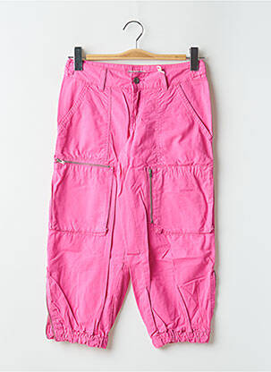 Pantalon trei sferturi roz TEDDY SMITH femeie