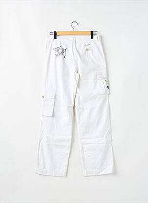 Pantalon cargo buzunare talie joasă alb SCHOOL RAG femeie