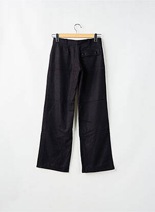 Pantalon drept închidere cu fermoar sub clapetă cu nasturi talie joasă negru SESSUN femeie