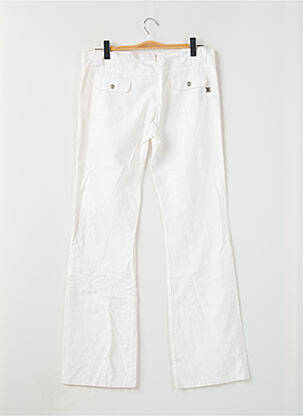 Pantalon drept țesătură crep mărime normală alb RWD femeie