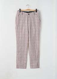 Pantalon slim țesătură poplin mărime normală roz RWD femeie