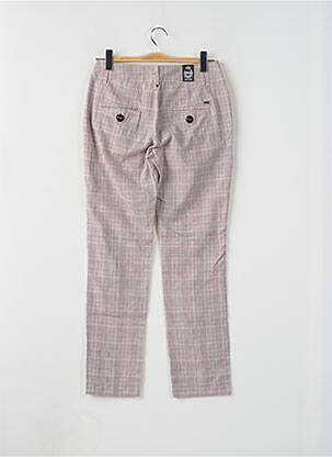 Pantalon slim țesătură poplin mărime normală roz RWD femeie