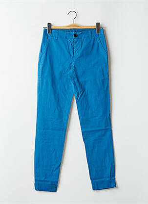 Pantalon chino țesătură poplin mărime normală albastru LEON & HARPER femeie