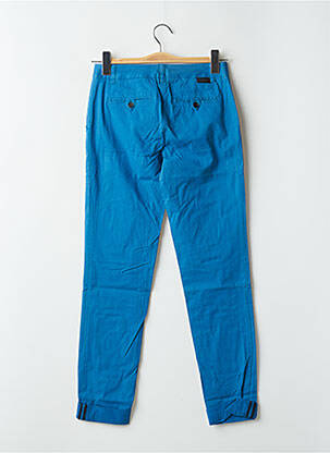 Pantalon chino țesătură poplin mărime normală albastru LEON & HARPER femeie