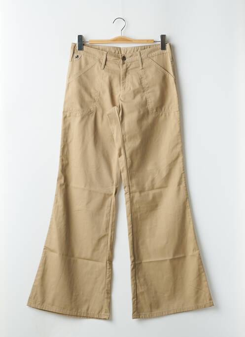 Pantalon evazat bej LOIS femeie