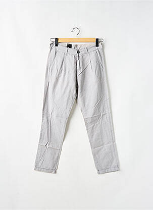 Pantalon chino țesătură poplin mărime normală gri DR DENIM femeie