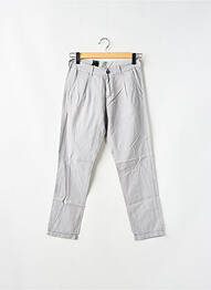 Pantalon chino țesătură poplin mărime normală gri DR DENIM femeie