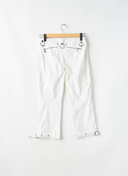 Pantalon trei sferturi alb DOUBLE ONE PEACE femeie