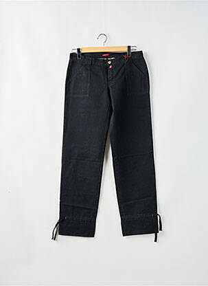 Pantalon drept închidere cu fermoar sub clapetă cu nasturi talie joasă negru BE YOU K femeie
