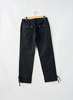 Pantalon drept închidere cu fermoar sub clapetă cu nasturi talie joasă negru BE YOU K femeie