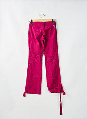 Pantalon drept închidere cu fermoar sub clapetă cu cârlig talie joasă roz BE YOU K femeie