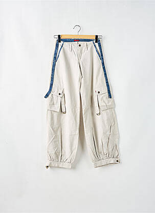 Pantalon cargo țesătură poplin talie joasă bej BE YOU K femeie