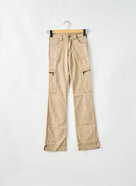 Pantalon cargo croială dreaptă talie joasă bej CIMARRON femme