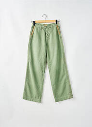 Pantalon drept buzunare talie joasă verde CIMARRON femme