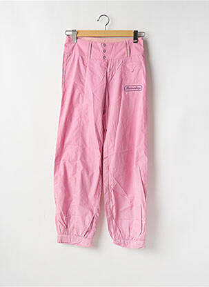 Pantalon drept țesătură poplin talie joasă roz BE YOU K femeie