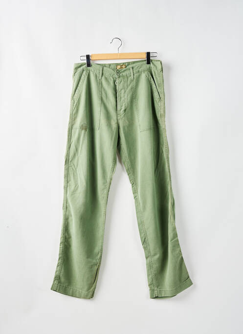 Pantalon drept buzunare talie joasă verde CIMARRON femme