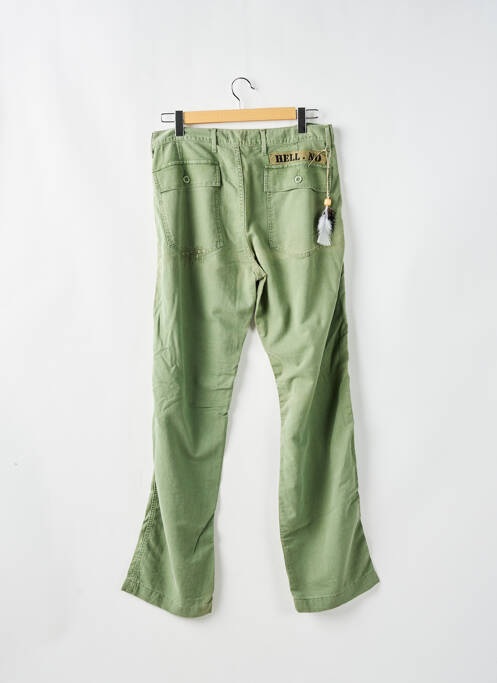 Pantalon drept buzunare talie joasă verde CIMARRON femme