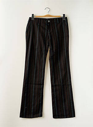 Pantalon chino țesătură poplin mărime normală negru FREEMAN T.PORTER femeie