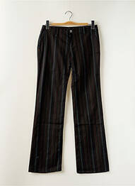 Pantalon chino țesătură poplin mărime normală negru FREEMAN T.PORTER femme