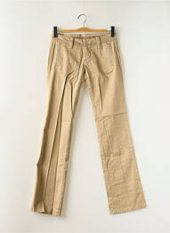 Pantalon chino țesătură poplin mărime normală bej FREEMAN T.PORTER femme
