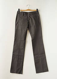 Pantalon chino țesătură poplin mărime normală gri FREEMAN T.PORTER femme