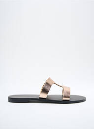 Mulete/saboți material neted toc plat până la 3 cm roz NICOLAS LAINAS femme