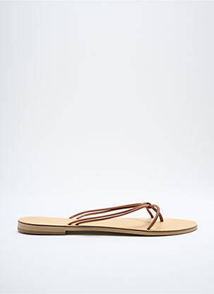 Șlapi maro NICOLAS LAINAS femeie