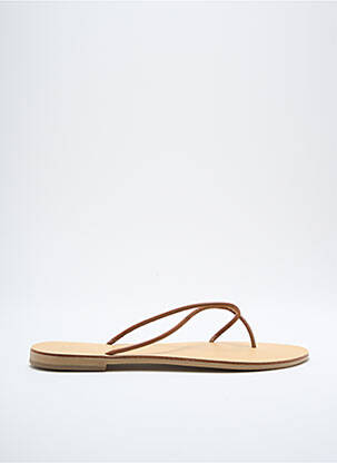 Șlapi maro NICOLAS LAINAS femeie