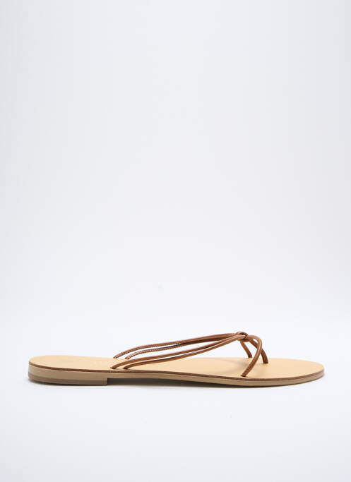 Șlapi maro NICOLAS LAINAS femeie