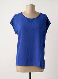 Tricou guler rotund mâneci scurte albastru DAMART femme