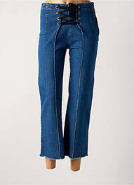 Pantalon 7/8 talie înaltă talie înaltă albastru LAAGAM femme