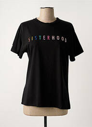Tricou elasticitate mâneci scurte negru LAAGAM femme