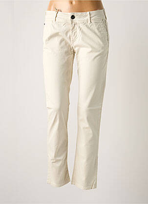 Pantalon 7/8 talie cu cleme bej DONOVAN femeie
