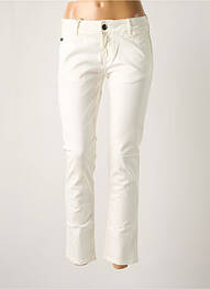 Pantalon 7/8 talie cu cleme alb DONOVAN femme