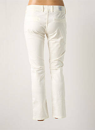 Pantalon 7/8 talie cu cleme alb DONOVAN femeie