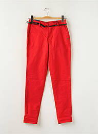 Pantalon chino țesătură poplin mărime normală roșu MAISON SCOTCH femeie