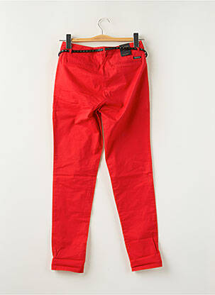 Pantalon chino țesătură poplin mărime normală roșu MAISON SCOTCH femeie