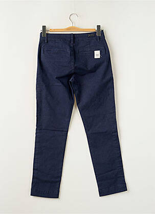 Pantalon chino broderie galoni laterali talie joasă albastru MKT STUDIO femeie