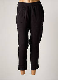 Pantalon 7/8 talie cu cleme mărime normală negru ICHI femeie