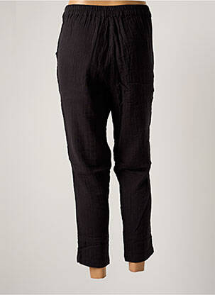 Pantalon 7/8 talie cu cleme mărime normală negru ICHI femeie