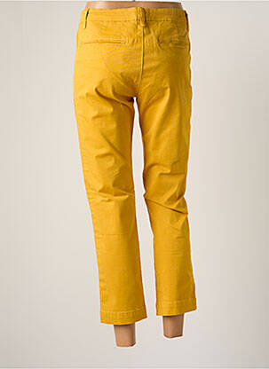Pantalon chino broderie galoni laterali talie joasă galben MKT STUDIO femeie