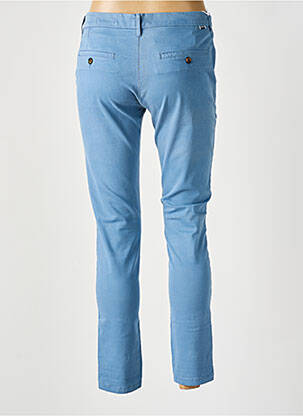 Pantalon chino țesătură poplin albastru REIKO femeie