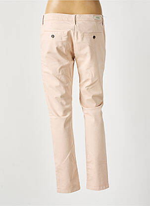 Pantalon chino țesătură poplin roz REIKO femeie