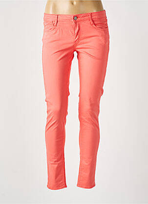 Pantalon slim buzunare portocalie LE TEMPS DES CERISES femeie