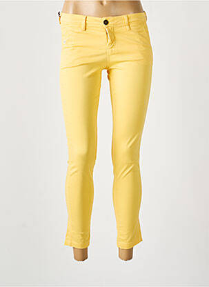 Pantalon slim conic galben TEDDY SMITH femeie