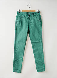 Pantalon chino închidere cu fermoar sub clapetă cu nasturi mărime normală verde CIMARRON femeie