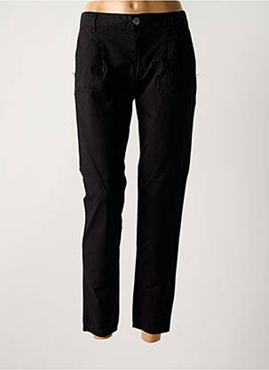 Pantalon chino țesătură poplin mărime normală negru CIMARRON femeie