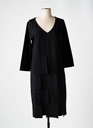 Rochie midi mâneci 3/4 mâneci 3/4 negru ORTO BOTANICO femeie