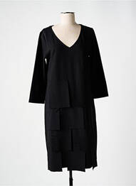 Rochie midi mâneci 3/4 mâneci 3/4 negru ORTO BOTANICO femme